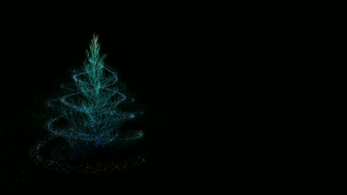 圣诞树动画，转折点粒子圣诞背景