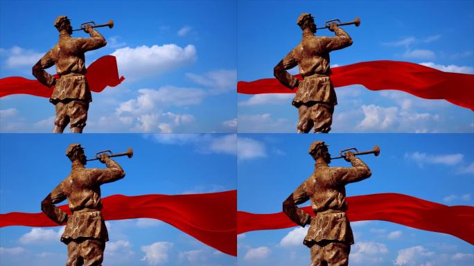 冲锋号 革命烈士英雄雕像