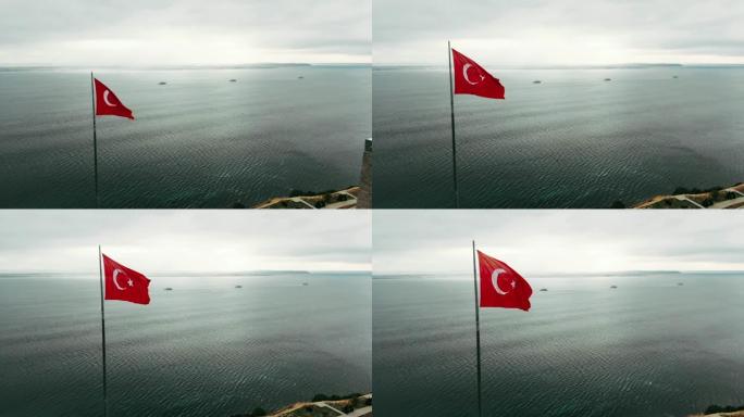 土耳其国旗。