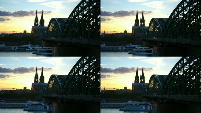 科隆市中心城市天际线视图形成顶视图