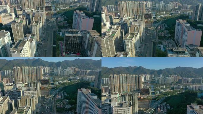 香港火炭工业区鸟瞰图