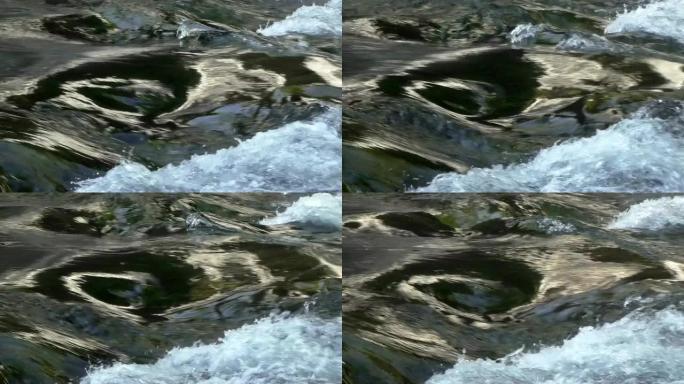 流动的河流。自然照片。