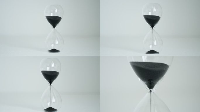 沙漏时间流逝特写实拍镜头