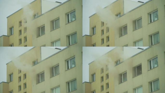 公寓楼的大火。