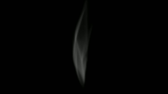 黑色背景上隔离的白烟-视频H264