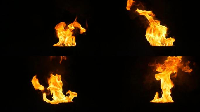 火盆慢动作视频中的火