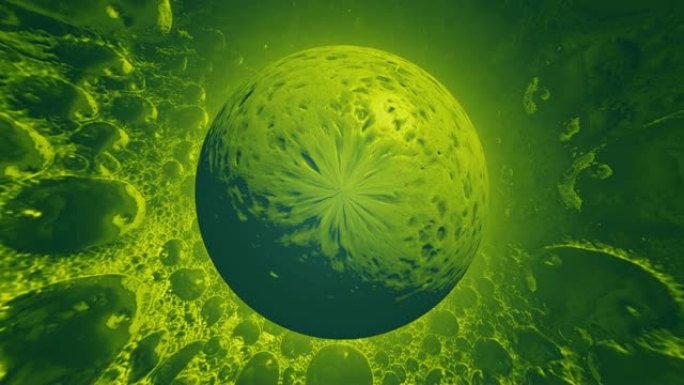 抽象绿色球体可循环