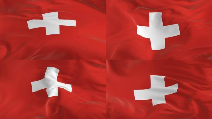 挥舞着环形旗帜作为背景瑞士