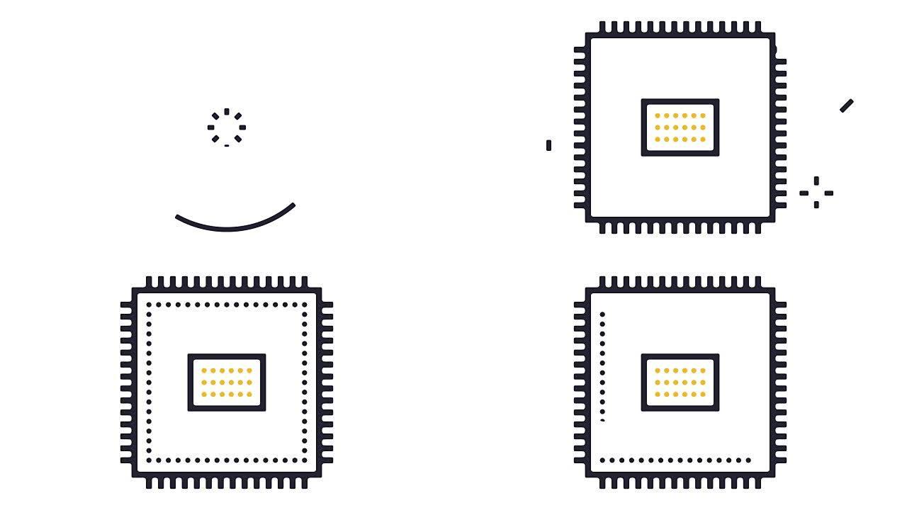 CPU线图标动画