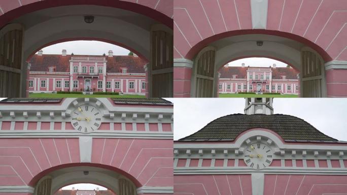 爱沙尼亚粉红的萨加迪庄园建筑
