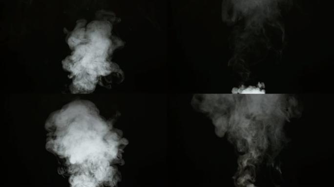 黑暗背景下的烟雾。