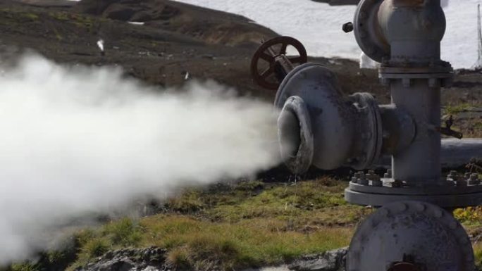 放大地质井自然热矿物蒸汽-水排放