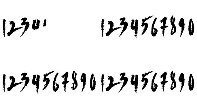 动画手绘数字一到零