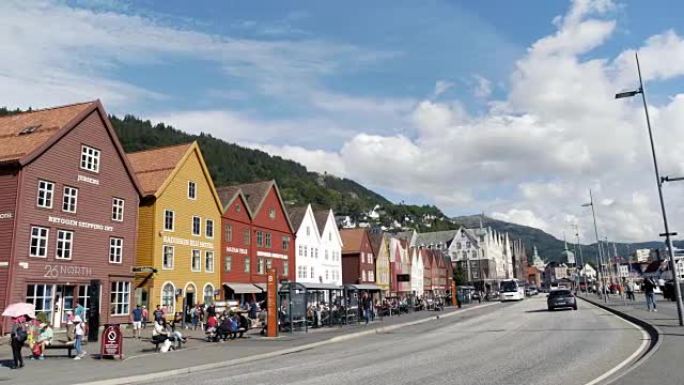 挪威卑尔根的大街购物