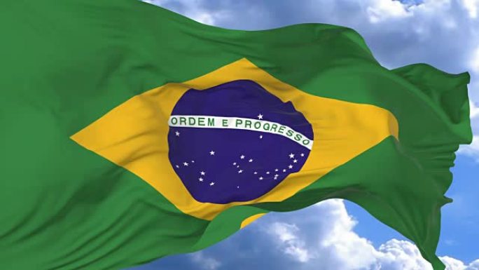 挥舞旗帜赢得了巴西的蓝天