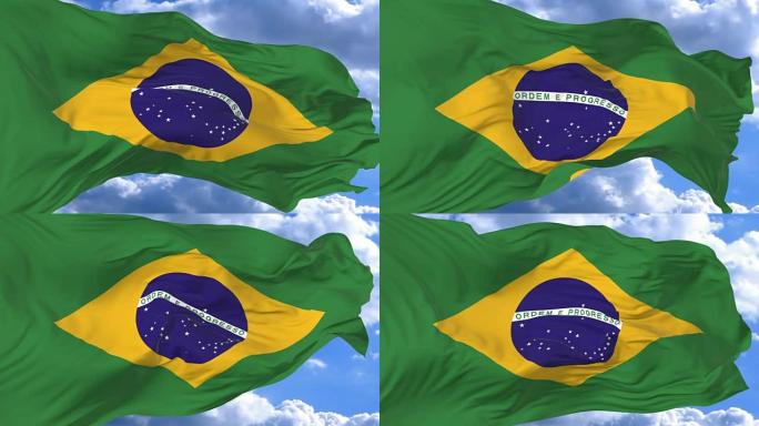 挥舞旗帜赢得了巴西的蓝天