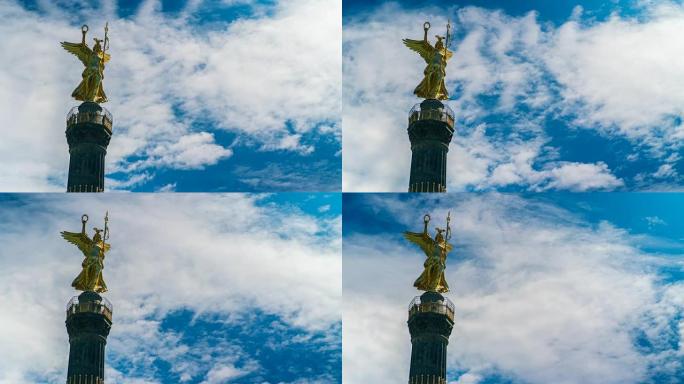 柏林胜利柱和平天使时光流逝