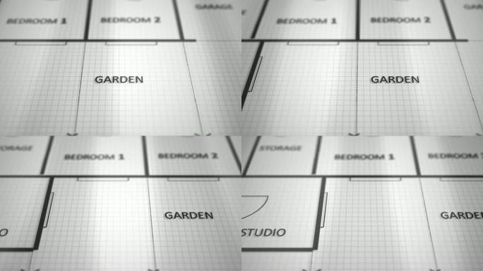 建筑建筑平面图的数字计算机蓝图-V2
