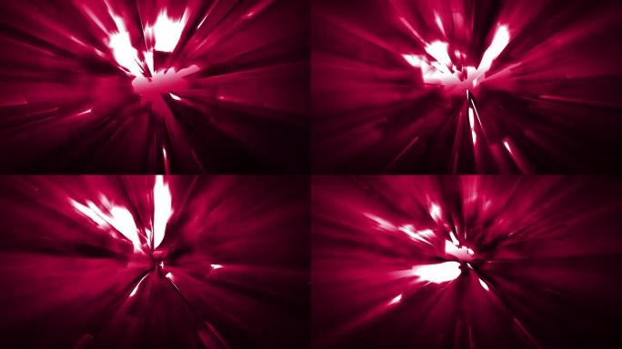 4k红色能量效果背景与电源技术传播几何形状三角形和矩形以及爆炸前能量源的光泄漏可循环视频，科幻，技术