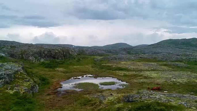 北苔原山空中景观