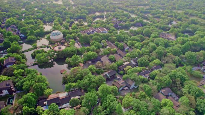 杭州 西溪湿地 热气球