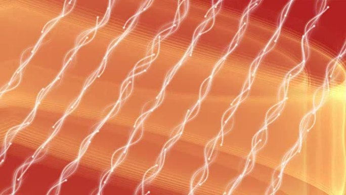 能量流，橙色波浪背景上的能量流，对角流，vfx镜头