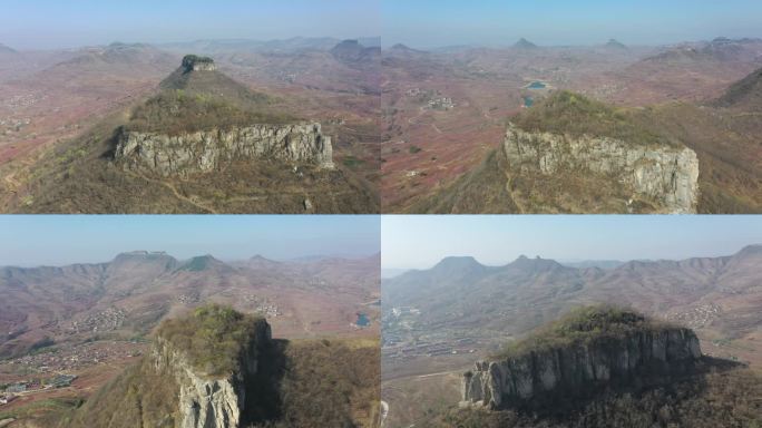 山东省临沂市岱崮地貌旅游区风景4K航拍