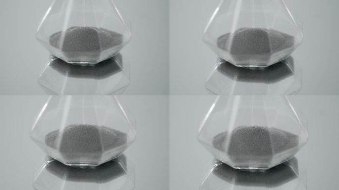 沙漏时间流逝特写微距实拍