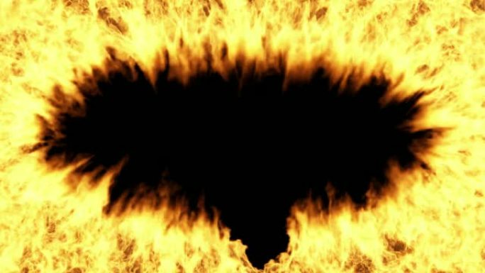 黑洞周围有火。迅速燃烧的火吸入黑洞。