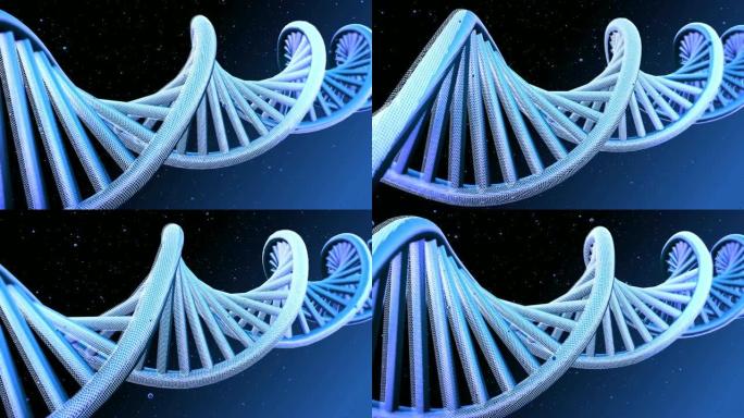 DNA链的旋转模型。可循环的背景。
