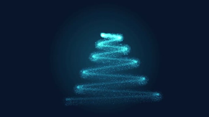 蓝色背景上的圣诞树。视频H264