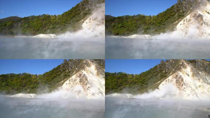 日本北海道著名登别温泉