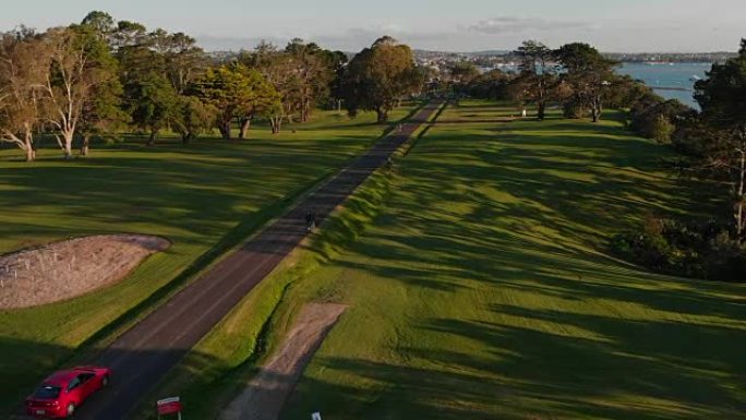 新西兰奥克兰市中心巴克兰海滩穆西克角路鸟瞰图
