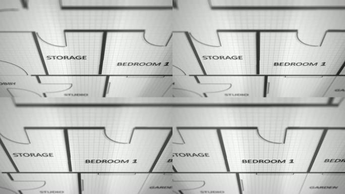 建筑建筑平面图的数字计算机蓝图-V4