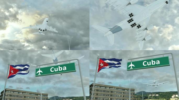 古巴，接近飞机着陆