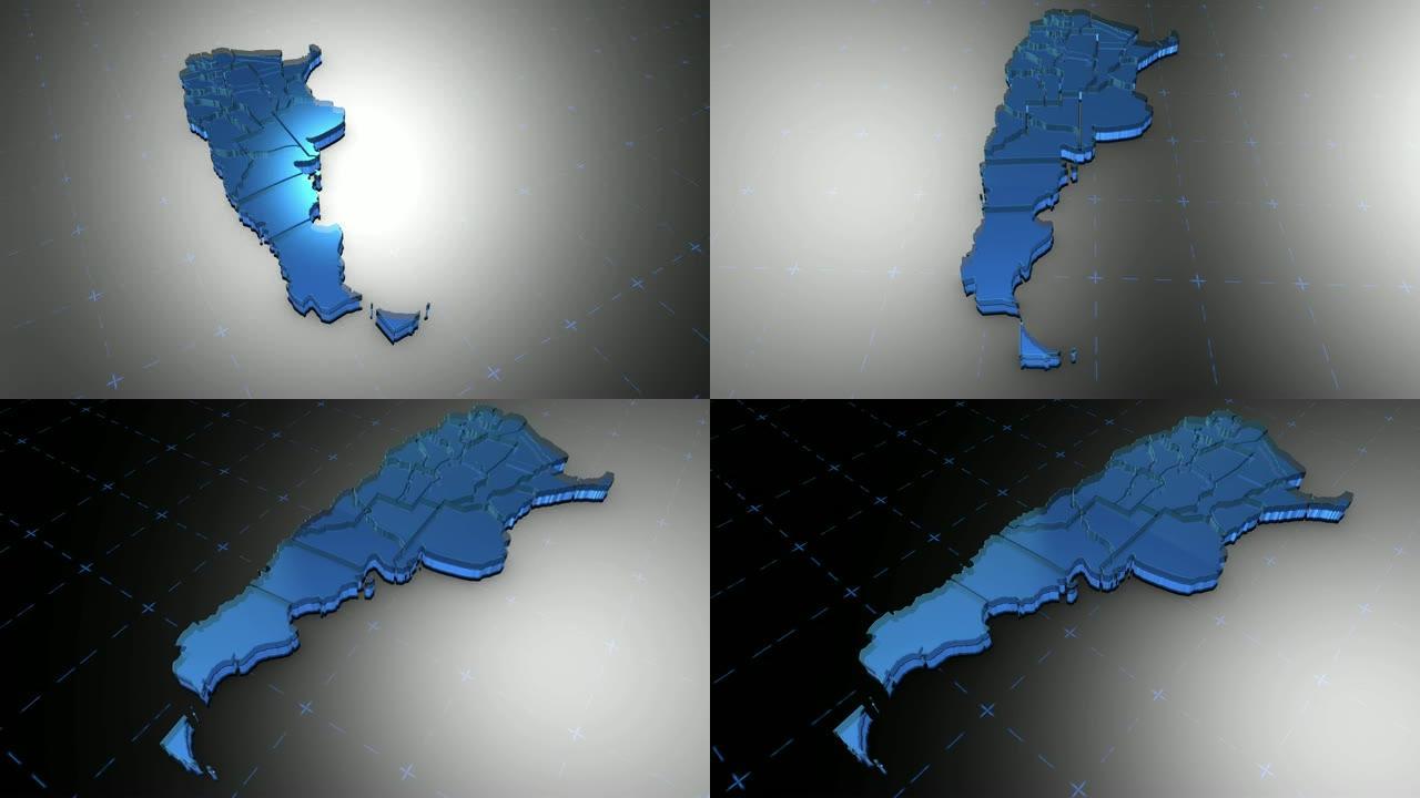 3D阿根廷-半透明