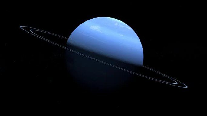 海王星行星，她的环在外太空旋转