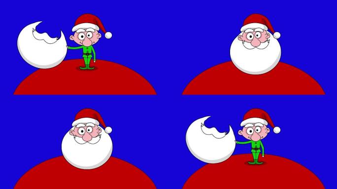 笑话-首先是大圣诞老人和下一个小精灵。