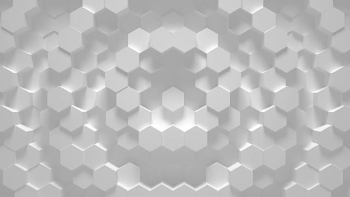 抽象几何六边形环-3D动画