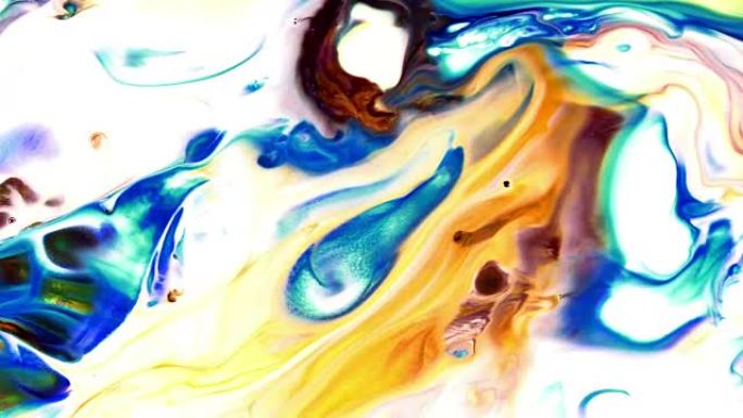 水墨漆的艺术色彩爆炸蔓延湍流