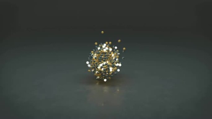 动态球体簇无缝循环三维渲染动画