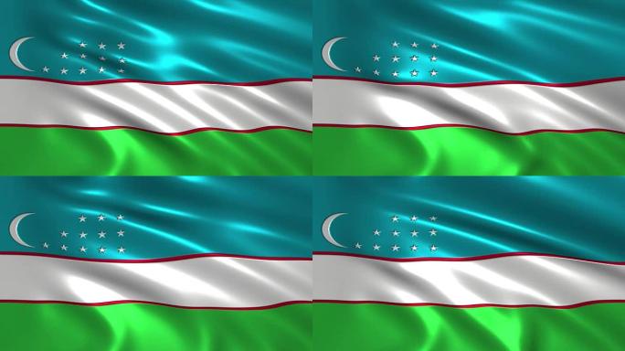亚洲乌兹别克斯坦4k国旗