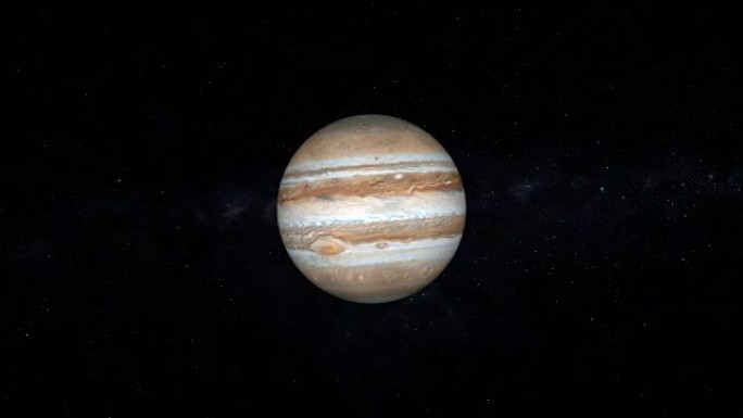 缩放到太阳系中的木星行星