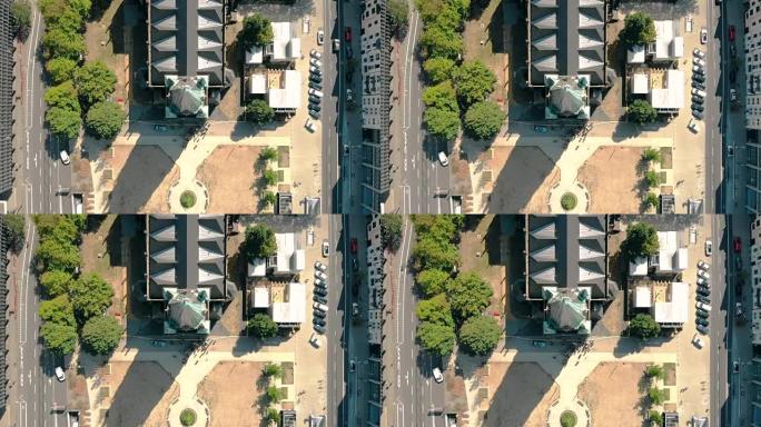 空中无人机视图。德国杜塞尔多夫教堂圣彼得.杜塞尔多夫全景