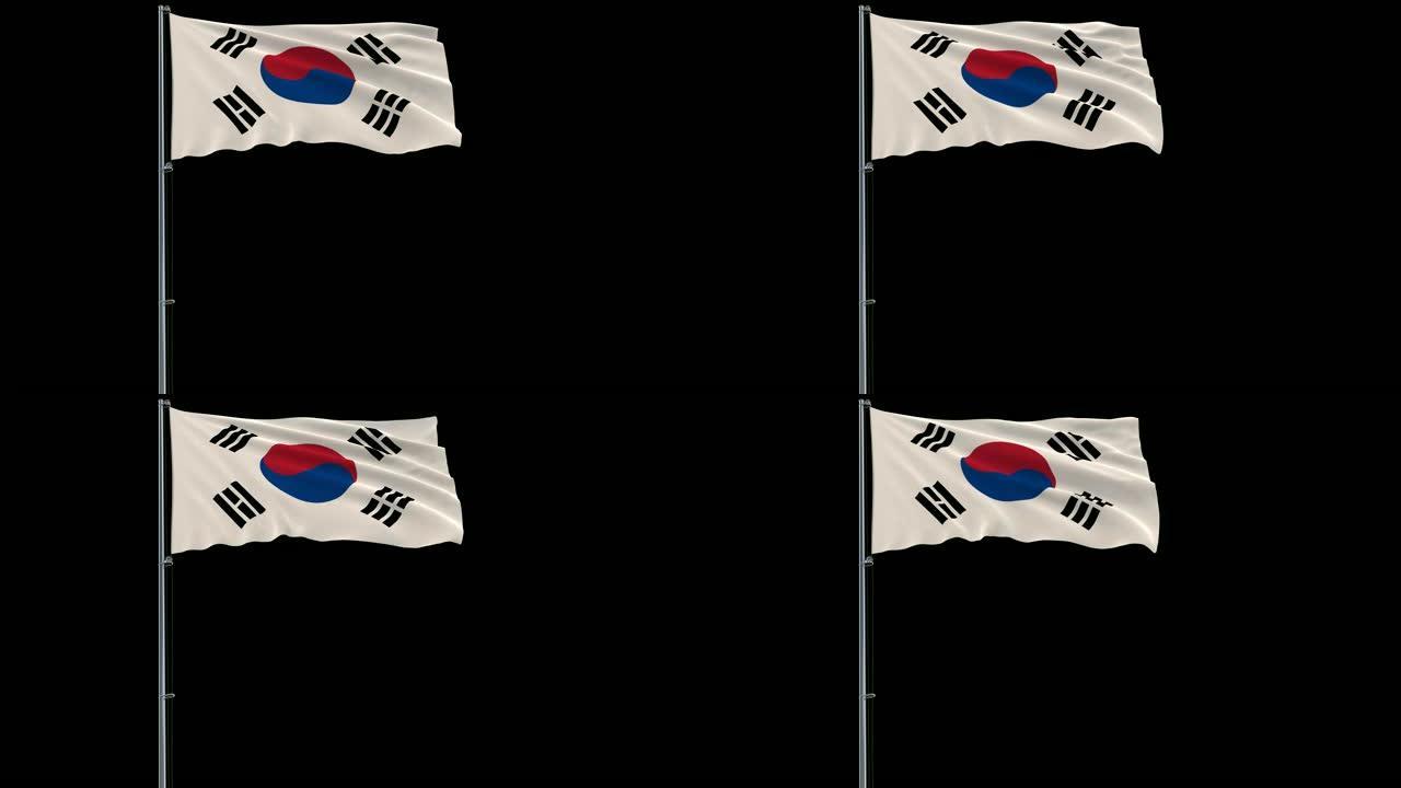 韩国国旗，4k前是带有alpha透明度的4444片段