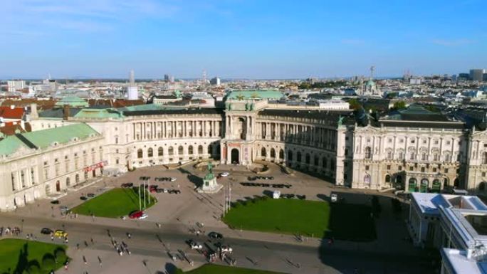 维也纳空中霍夫堡heldenplatz奥地利国家图书馆