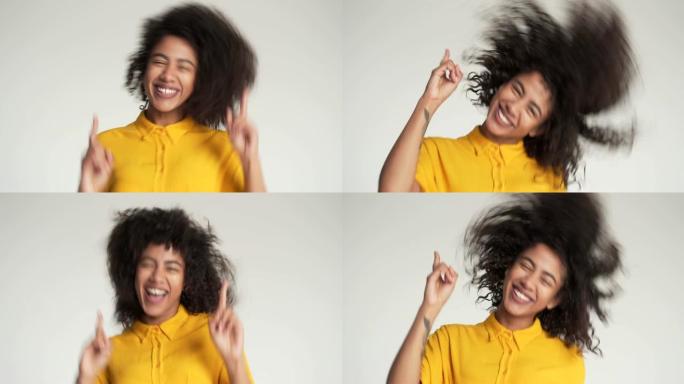 快乐的女人庆祝成功