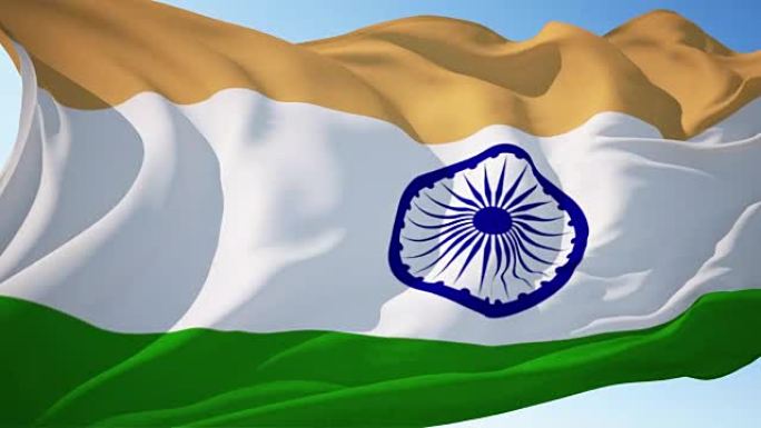 4K印度国旗可循环