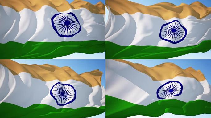 4K印度国旗可循环
