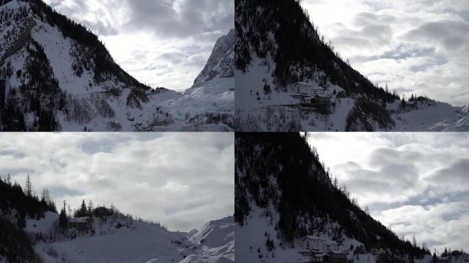 烟霞的Alp山景观